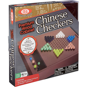 Wood Cabinet Chinese Checkers Set Ages 6+ Years