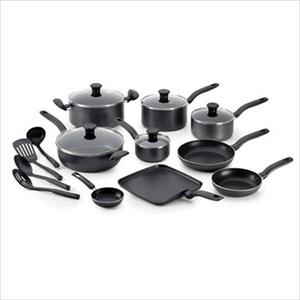 Initiatives Total Non-Stick 18-Piece Cookware Set - Gray