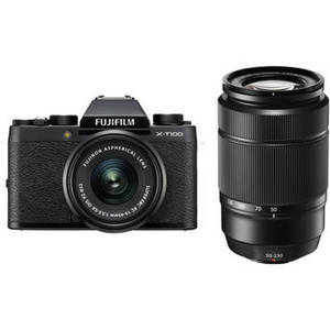 X-T100 Camera with 15-45mm and 50-230mm Lens Kit (Black)