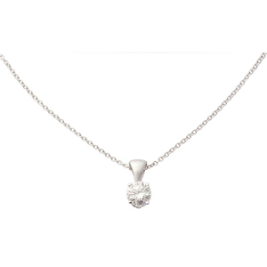 14k White Gold Diamond Necklace .50ct
