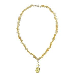 Lita Genuine Citrine Necklace,17&quot;