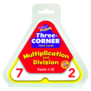 TREND Enterprises, Inc. Three-Corner&#174; Multiplication/Division Flash Cards, 48/Pk, Bundle Of 3