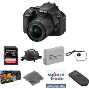 D5600 DSLR Camera with 18-55mm Lens Deluxe Kit