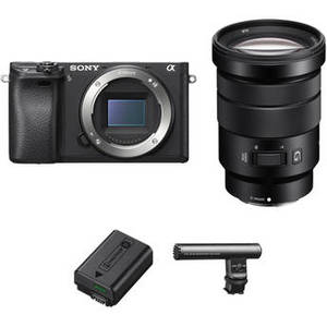 Alpha a6300 Mirrorless Digital Camera with 18-105mm Lens and Video Accessory Kit