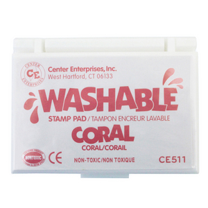 Center Enterprises Washable Stamp Pad, Coral, Set of 6
