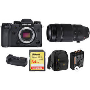 X-H1 Digital Camera with XF 100-400mm f/4.5-5.6 R LM OIS WR Lens and Accessories Kit