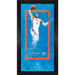 Russell Westbrook 10x20 Framed Player Profile Collage w/Game Used Net