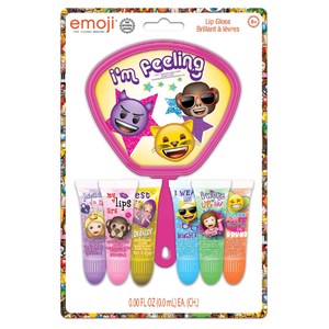 Emoji 6-Pk. Lip Gloss w/Mirror