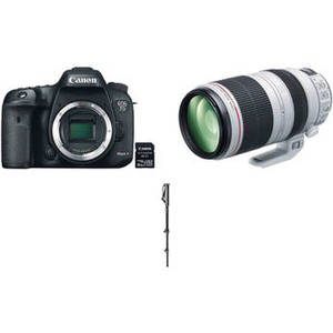 EOS 7D Mark II DSLR Camera with W-E1 Wi-Fi Adapter and 100-400mm Lens Sports Kit