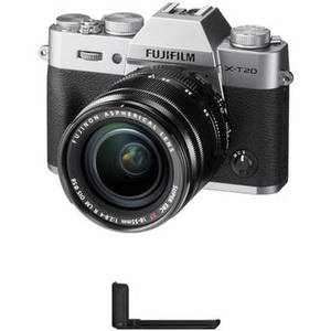 X-T20 Mirrorless Camera with XF 18-55mm f/2.8-4 R LM OIS Lens and Grip Kit (Silver)