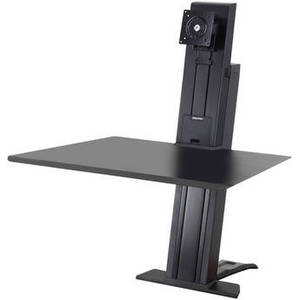 WorkFit-SR Sit-Stand Desktop Workstation for Single Monitor (Black)