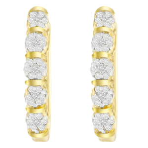 14k Yellow Gold 1/2ct TDW Round Diamond Earrings (H-I,SI2-I1)