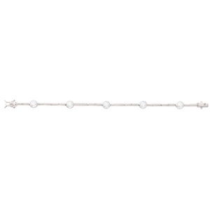 White Topaz & Diamond Bracelet