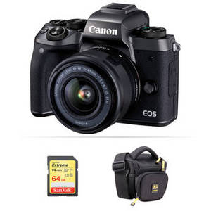 EOS M5 Mirrorless Digital Camera with 15-45mm Lens and Accessories Kit