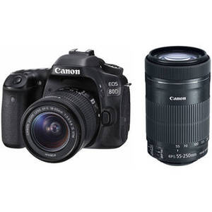 EOS 80D DSLR Camera with 18-55mm and 55-250mm Lenses Kit