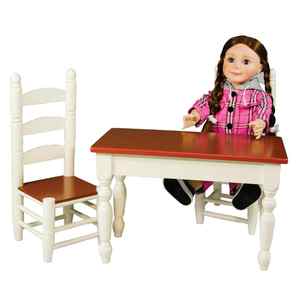 The Queen's Treasures Farmhouse Collection Table & Chairs, Fits 18&quot; American Girl  Doll Furniture