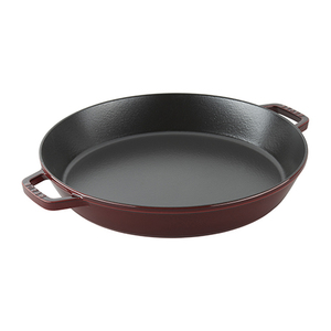 15" Cast Iron Round Double Handle Fry Pan/Paella Pan Grenadine