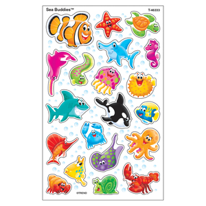 Trend Sea Buddies&#8482; superShapes Stickers-Large, 160 per Pack, 12 Packs