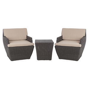 Bel Cubo Square Wicker 3pc Bistro Set