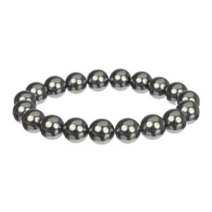 Lita Hematite Round Stretch Bracelet