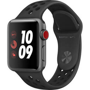 Watch Nike+ Series 3 38mm Smartwatch (GPS Only, Space Gray Aluminum Case, Anthracite/Black Nike Sport Band Band)