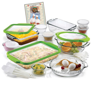 32 Pc Ovenware Set w/ TrueFit See-Thru Lids