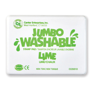 Center Enterprises Jumbo Washable Unscented Stamp Pad, Lime Green, Set of 2