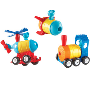 Learning Resources 1-2-3 Build It - Train/Rocket/Helicopter