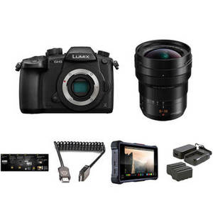 Lumix DC-GH5 Mirrorless Micro Four Thirds Digital Camera with 8-18mm Lens and Pro HDR Kit