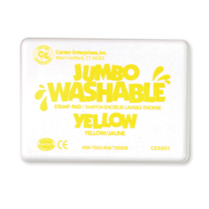 Center Enterprises Jumbo Washable Unscented Stamp Pad, Yellow, Set of 2