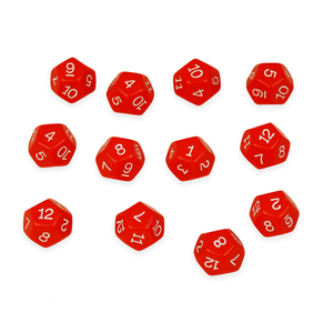 Learning Advantage 12-Sided Polyhedra Dice, 12 per Set, 4 Sets