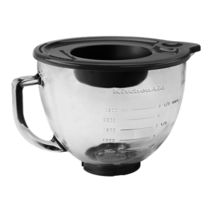KitchenAid 5-Qt. Tilt-Head Glass Bowl w/Measurement Markings & Lid