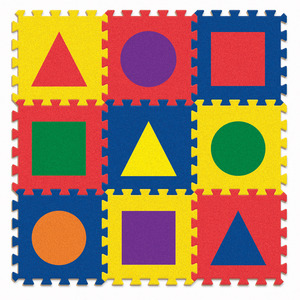 Pacon Wonderfoam&#174; Carpet Tiles, 12&quot; x 12&quot;, Shapes