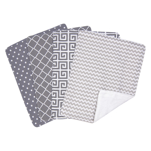 Trend Lab Ombre Gray Bouquet 4 Pack Burp Set