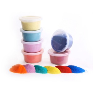 Hygloss Ed Prod Bucket O’ Sand, Assorted Colors - 6 per set, 3 sets total