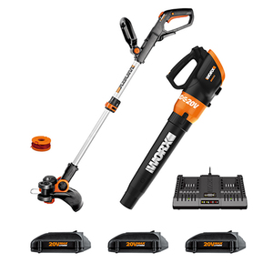 20V 12" Trimmer/Edger & 20V Turbine Blower Kit w/ 3 Batteries