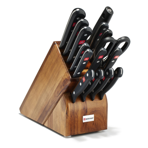 16pc Gourmet Knife Block Set Acacia