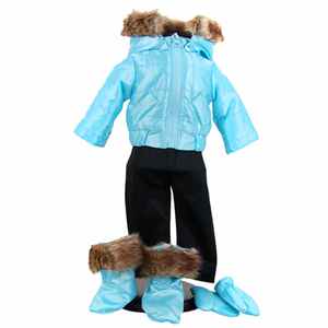 The Queen's Treasures 15&quot; Doll Clothes for American Girl&#174; Bitty Baby & Twins Blue Snow Suit Jacket, Pants, mittens & Boots