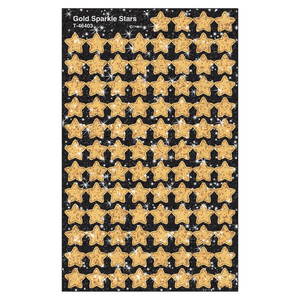 Trend Gold Sparkle Stars superShapes Stickers-Sparkle, 400 per Pack, 12 Packs