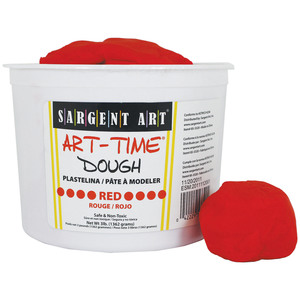 Sargent Art Art-Time Dough, Red - 3 lbs per tub, 3 tubs total