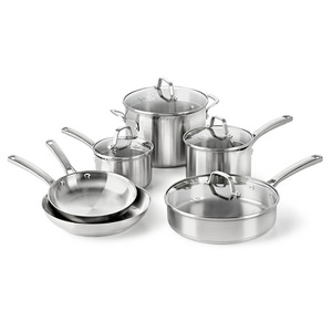 10pc Classic Stainless Steel Cookware Set