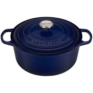 7.25qt Signature Round Cast Iron French Oven Indigo