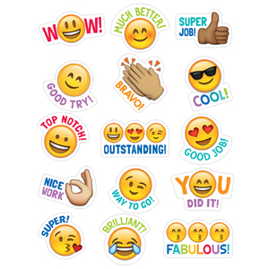 Creative Teaching Press Emoji Rewards Stickers, 12 Packs