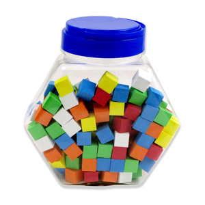 Koplow Games Assorted Color Blank 16mm Foam Dice, Tub of 200