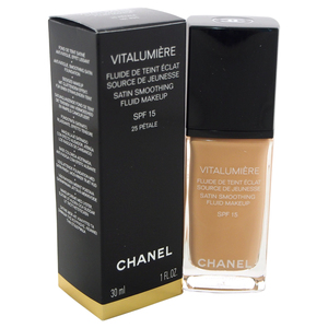 Chanel Vitalumiere Moisture-Rich Radiance Sunscreen Fluid Makeup SPF 15 - # 25 Petale by  for Women - 1 oz Foundation