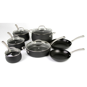 12pc Hard Anodized Aluminum Cookware Set