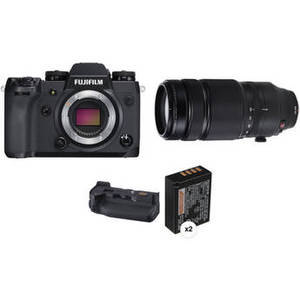 X-H1 Mirrorless Digital Camera with 100-400mm Lens and Battery Grip Kit