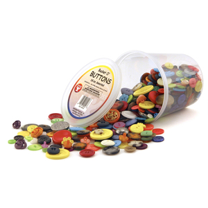 Hygloss Ed Prod Bucket 'O Buttons, 16 oz. Assortment, Pack of 3