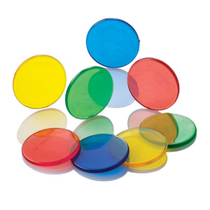 Learning Advantage Transparent Counters 1", 250 Per Set, 3 Sets
