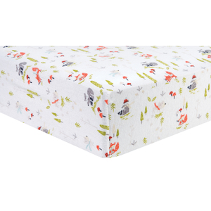 Trend Lab Winter Woods Deluxe Flannel Fitted Crib Sheet